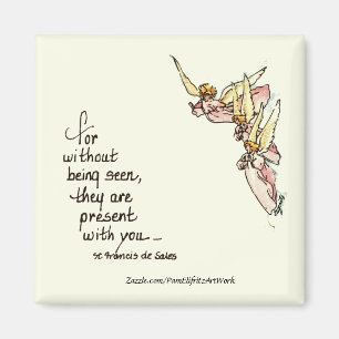 Angels From Clouds with Sprichwort of Comfort for  Magnet