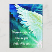 Angels gehen mit dir Guardian Angel Blue Wing