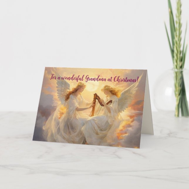 ANGELS GRANDMÈRE CARTE DE NOËL (Devant)
