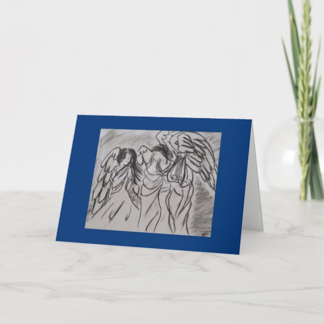 "Angels" Grußkarte Feiertagskarte (Vorderseite)