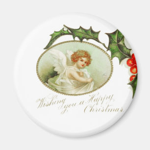 Angel's Happy Christmas Vintag Magnet