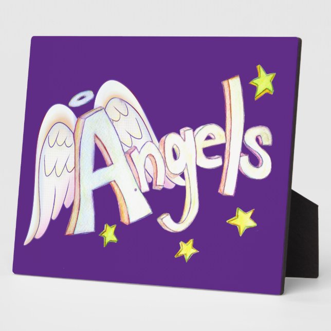 Angels Inspirational Word Peinture Poème Plaque (Côté)