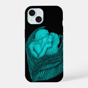 Angels Kissing, noir et vert Design