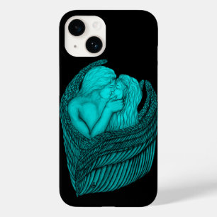 Angels Kissing , Schwarz-Grün-Design Case-Mate iPhone 14 Hülle