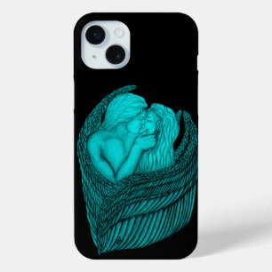 Angels Kissing , Schwarz-Grün-Design Case-Mate iPhone Hülle