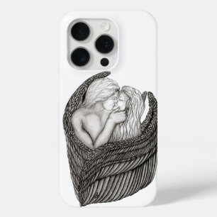 Angels Kissing , Schwarz-Weiß-Design Case-Mate iPhone Hülle