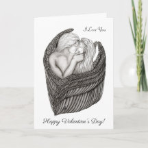 Angels Kissing , Schwarz-Weiß-Design