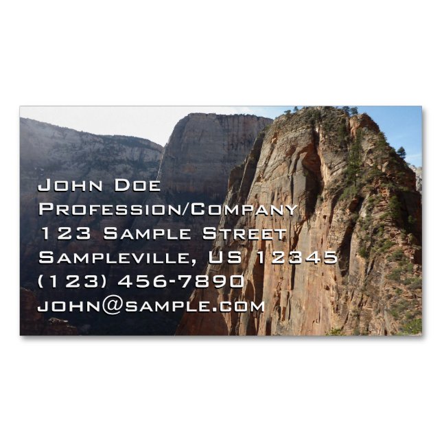 Angels Landung im Zion Nationalpark Magnetische Visitenkarte (Vorderseite)