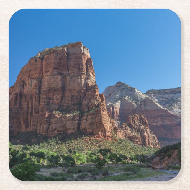 Angels Landung im Zion-Nationalpark Rechteckiger Pappuntersetzer (Vorderseite)