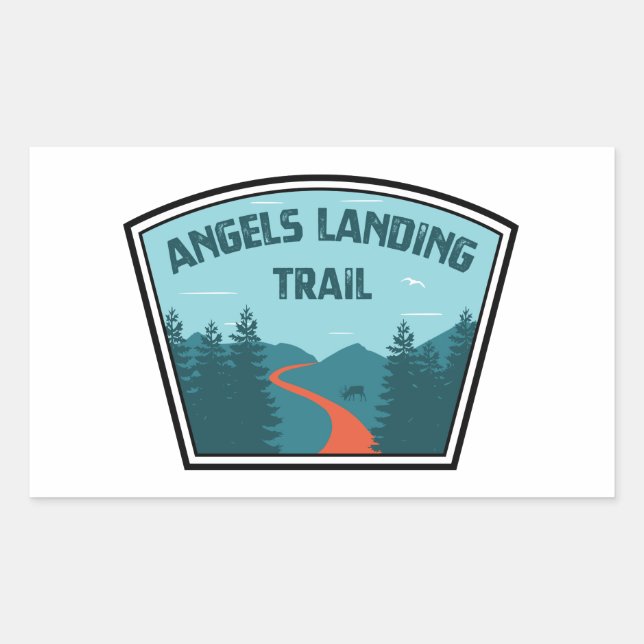 Angels Landweg Zion Nationalpark Rechteckiger Aufkleber (Vorderseite)