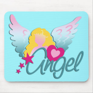 Angels Liebe   Cyan Mousepad