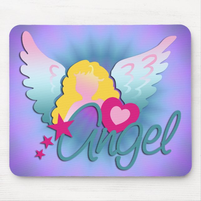Angels Liebe | violetter Schimmer Mousepad (Vorne)