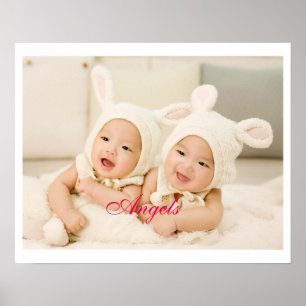 Angels Niedlich Twin Baby Sisters Poster
