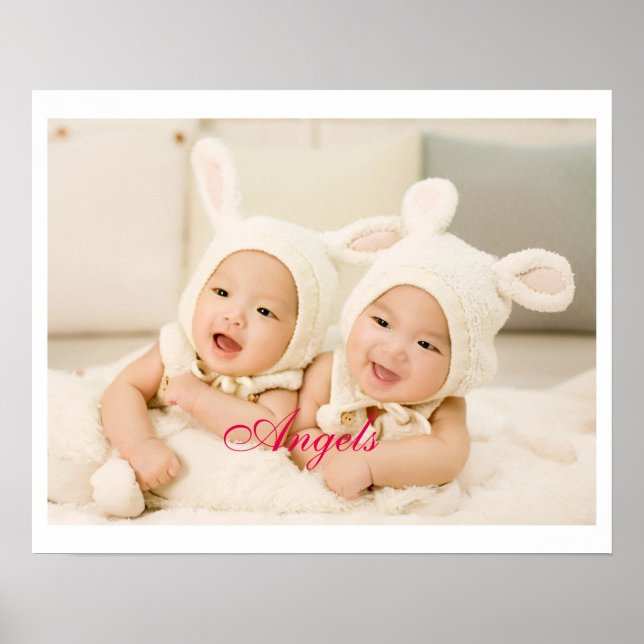 Angels Niedlich Twin Baby Sisters Poster (Vorne)