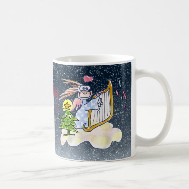 Angels on High Xmas Tree Moon Tasse (Rechts)
