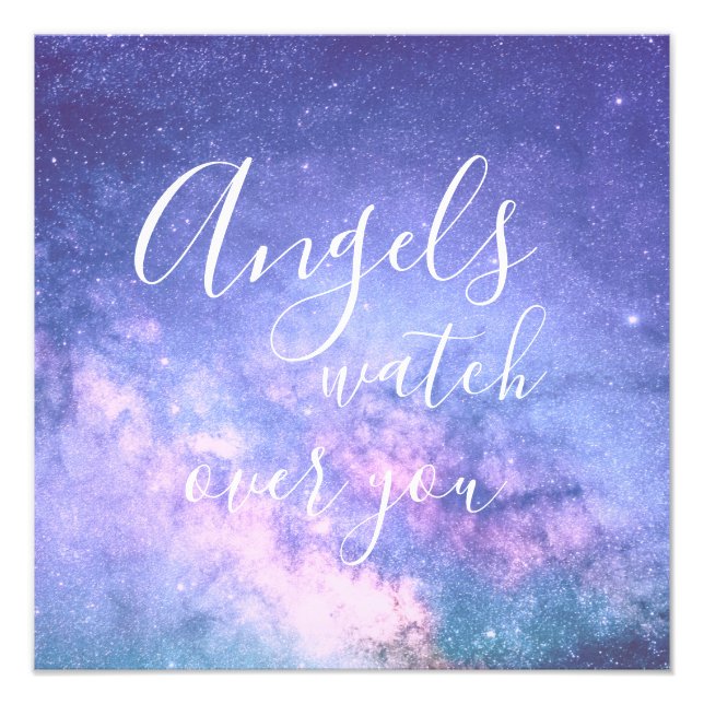 Angels passen über euch auf Schönes Segen Fotodruck (Vorne)