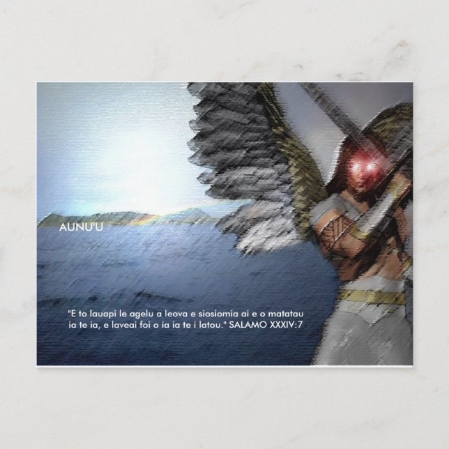 Angels Protect Aunu'u Postkarte (Vorderseite)