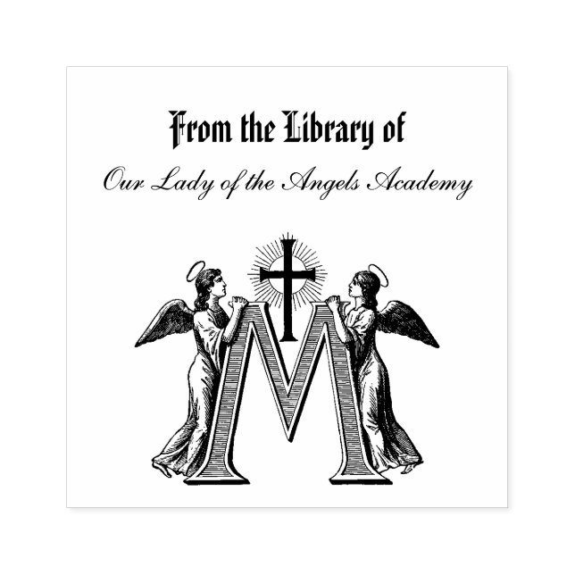 Angels Religiöse Jungfrau Mary Katholic Symbol Gummistempel (Prägung)