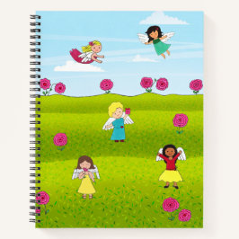 Angels Rose Garden Spiral Notebook Notizbuch