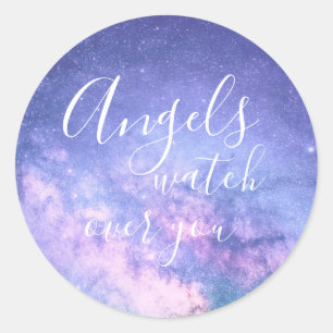 Angels sehen über euch wunderbaren Segen Runder Aufkleber
