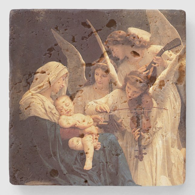 Angels Serenade Mary and Jesus Steinuntersetzer (Vorderseite)