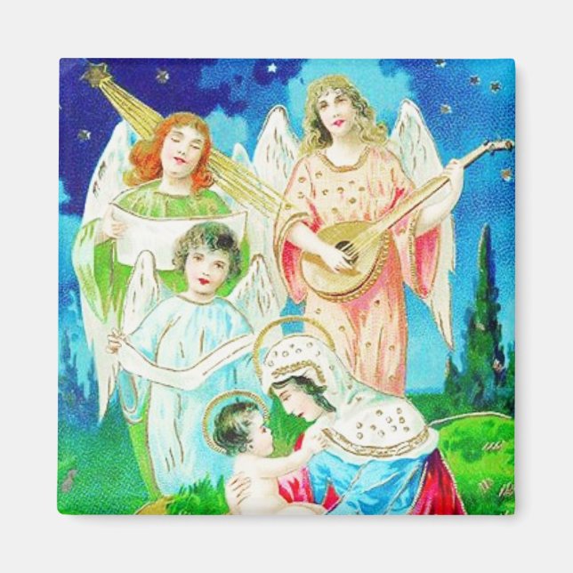 Angels Sing Vintag Magnet (Vorne)