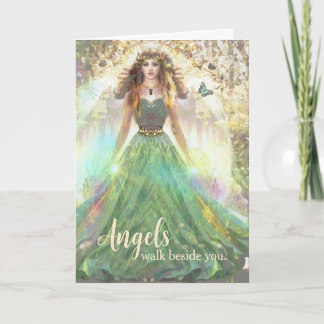 Angels Spaziergang neben Ihnen Heilung Grünwald An Karte (Vorderseite)