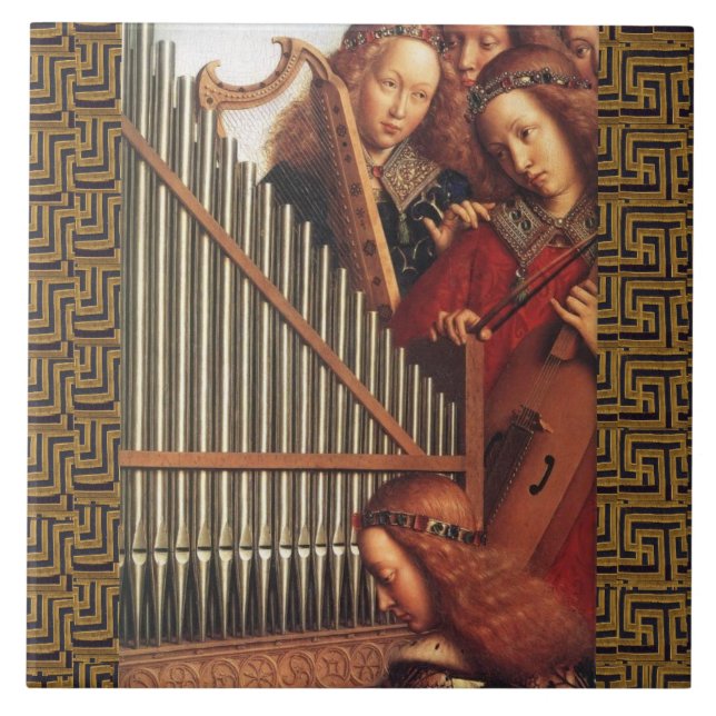 ANGELS SPIELEN MUSIK VON Jan Van Eyk Fliese (Vorderseite)
