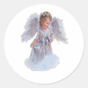 Angels T - Shirt Runder Aufkleber