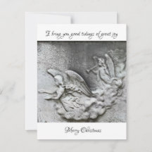 Angels Trumpets Joie religieuse Carte de Noël