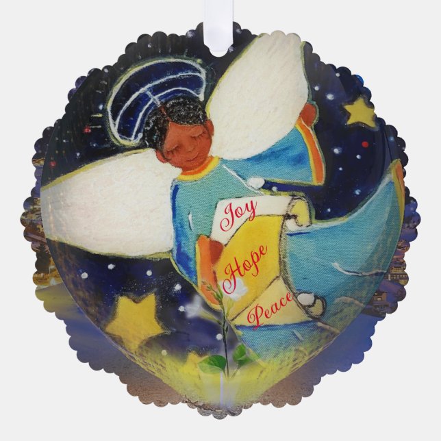 Angels Unaware Paper Ornament Grußkarte (Vorderseite)