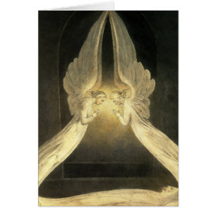 Angels vintages survolant Jésus-Christ