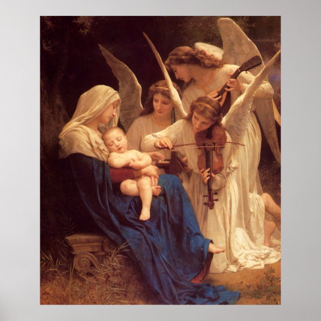 Angels Wilhelm Bouguereau Kunstmuseum Poster (Vorne)