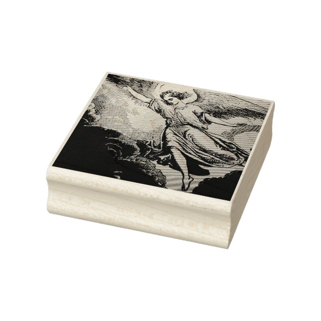 ANGELS Wood Art Briefmarke Gummistempel (Stempel)