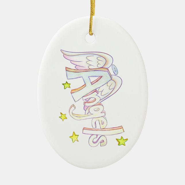 Angels Word Art Custom Pendant Ornamente (Vorne)