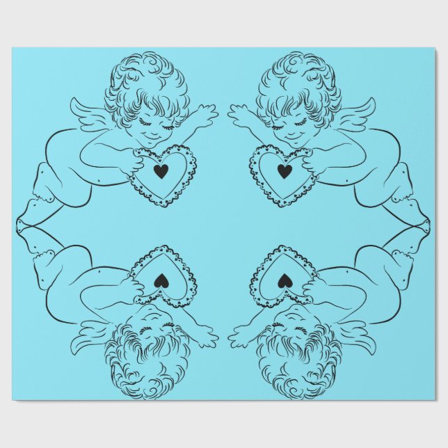 Angels Wrapping Paper Geschenkpapier (Flach)