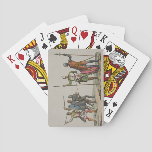 Angelsächsische Krieger, Platte 14 von "The Histor Spielkarten (Rückseite)