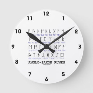 Angelsächsische Runen (Linguistik-Kriptographie) Runde Wanduhr