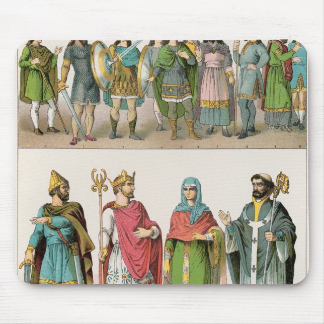 Angelsächsisches Kleid Mousepad (Vorne)