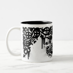 Angelspit Blut-Todeselfenbein-Tasse Zweifarbige Tasse