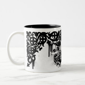 Angelspit Blut-Todeselfenbein-Tasse Zweifarbige Tasse