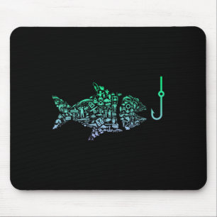 Angelsymbol für Angler Angelhaken Jungen Angeln  Mousepad