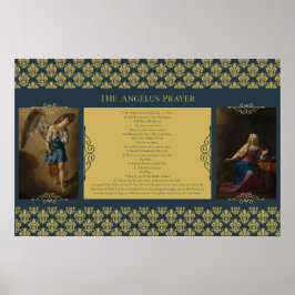 Angelus Gebet mit Gabriel und Mary Lilie Poster