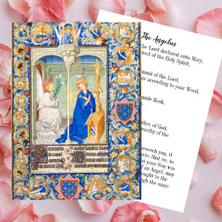 Angelus Jungfrau Mary Annunciation Katholisches Ge Mitteilungskarte