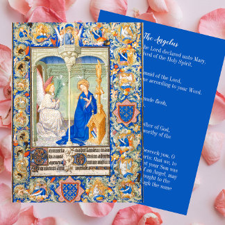 Angelus Jungfrau Mary Annunciation Katholisches Ge Mitteilungskarte