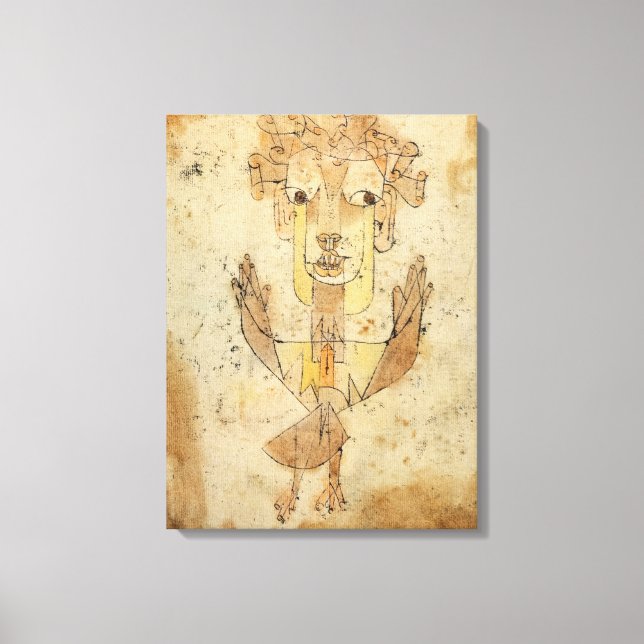 Angelus Novus von Paul Klee Leinwanddruck (Vorderseite)