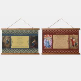 Angelus & Regina Caeli Gebet Wandteppich Mit Holzrahmen