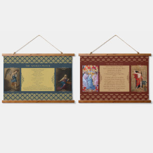 Angelus & Regina Caeli Gebet Wandteppich Mit Holzrahmen