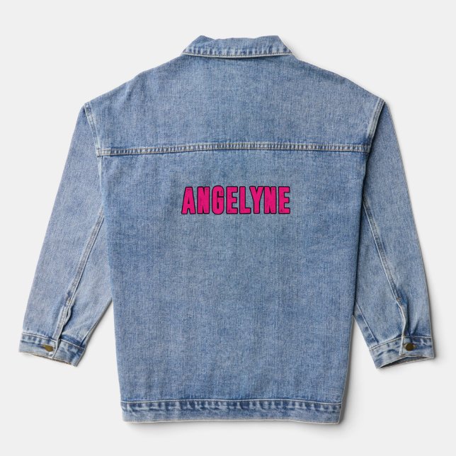 Angelyne Name Jeansjacke (Rückseite)