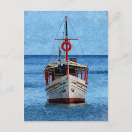 Angemalte Margarita Island Boat Vertikale Postkart Postkarte